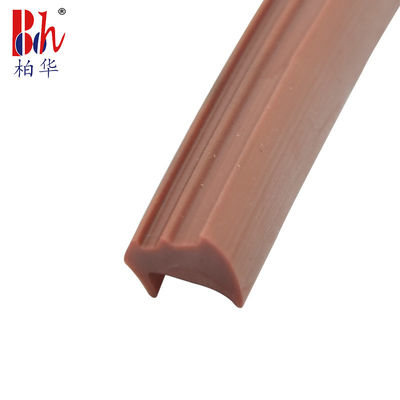 10*8 het Type van de Strookgroef van pvc van mm Bruine Rubberbarrièrestroken
