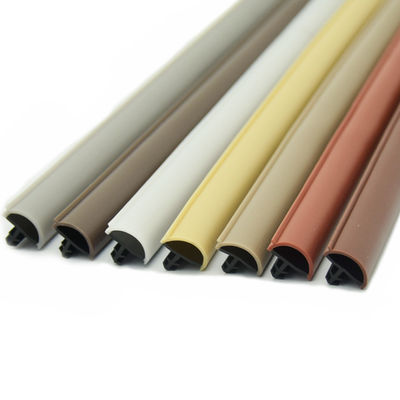 Slot Type Anti Collision D-vorm Houten deurzegel Streep Grijze eiken kleur 12 * 5 mm
