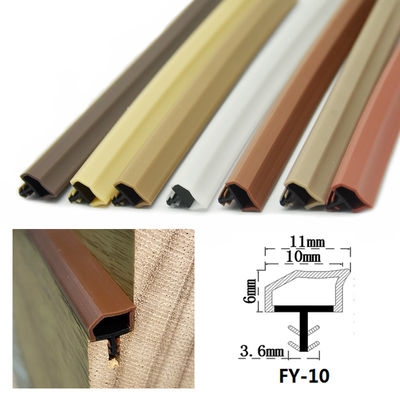 Hoog weerstandsvermogen Houten deur afdichting Strip Door Weer Stripping Wit kleur 10 * 6mm