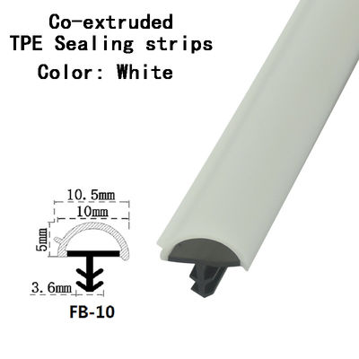 Gecoëxtrudeerde D-vorm rubberen afdichtingsstrips Houten deurafdichtingsstrip Tochtstrip Witte kleur