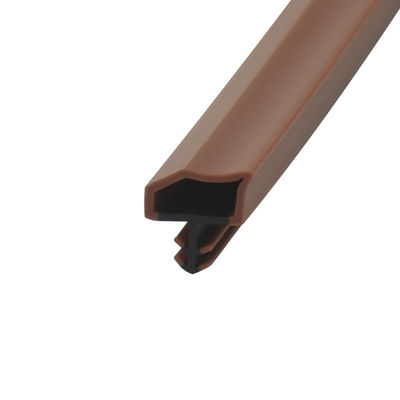 TPE Co-Uitgedreven Houten van de Strokenweatherstrips van de Deur Rubberverbinding de Teak Houten Kleur