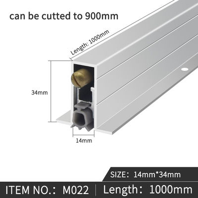 T-vormige akoestische deurbodemafdichtingen laten automatisch geluiddichte tochtstrippen vallen voor houten of metalen deuren