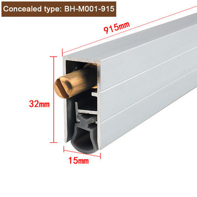 Silicium akoestische deur onderkant afdichtingen verborgen automatische drop down aluminium weer banden 915mm