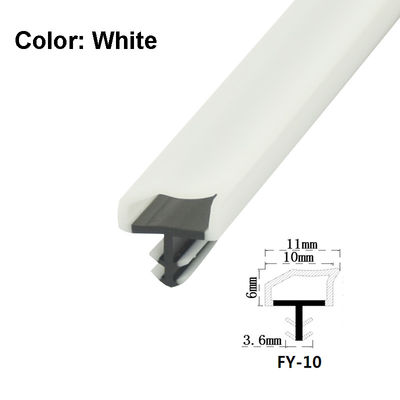 Hoog weerstandsvermogen Houten deur afdichting Strip Door Weer Stripping Wit kleur 10 * 6mm