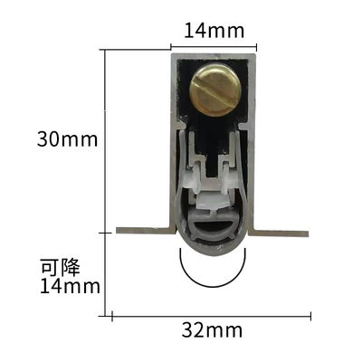 Aanpasbare automatische deurbodem afdichtingen 1,4 cm hoogte met verborgen montage