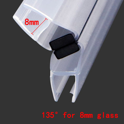 De goede van de de Deur Magnetische Strook van de veerkrachtdouche Waterdichte Verbindingen van pvc voor 8mm Glas