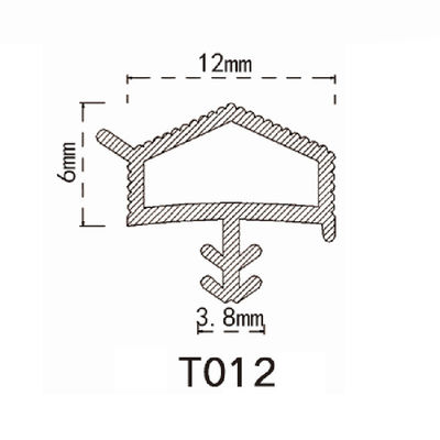Het dak vormde de Houten Verbindingen van het de Strook Thermoplastische Elastomeer van de Deurverbinding met Vin 12x6mm