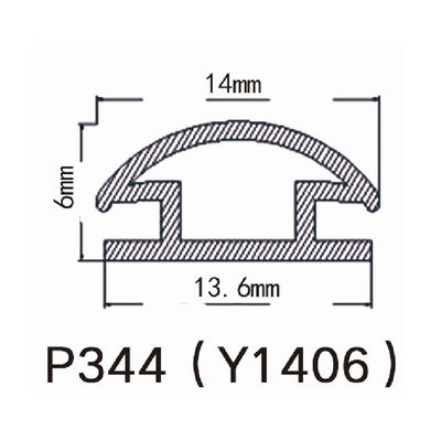 Van de de Garderobedeur van de schokabsorptie van de de Verbindingsstrook Rubberstrook 14*6mm van Pvc