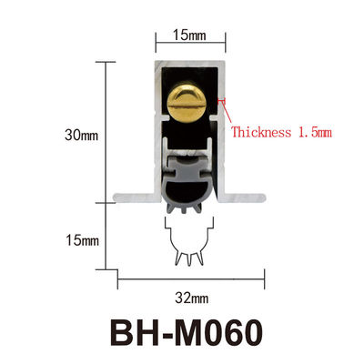 Verborgen Automatisch de Verbindings Correct Bewijs Weatherstrips 15*30mm van de Deurbodem