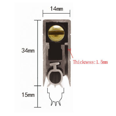 U-type automatische deuronderdichtingen 915 mm brandvertrager verborgen drop down afdichting