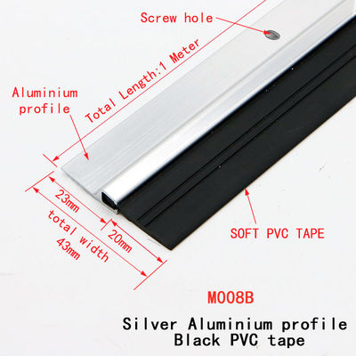 De schroef bevestigde 43mm de Strook van de de Bodemverbinding van de Hoogtedeur met pvc-Rubber