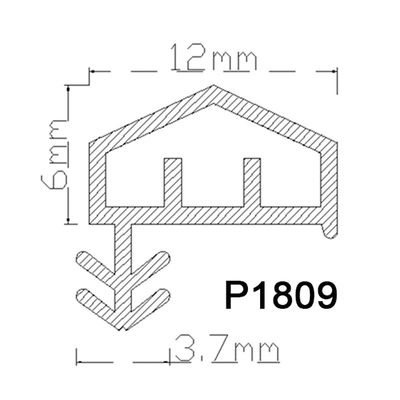 Antibotsings Rubber Houten de Deur Verzegelende Stroken van pvc