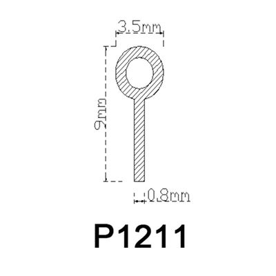 Aanpassing 3.5mm Dia-de Rubberstrook van pvc om Buisvorm met Vinnen