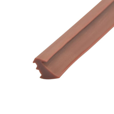 10*8 het Type van de Strookgroef van pvc van mm Bruine Rubberbarrièrestroken