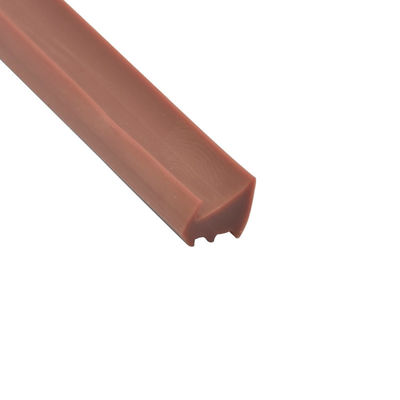 10*8 het Type van de Strookgroef van pvc van mm Bruine Rubberbarrièrestroken