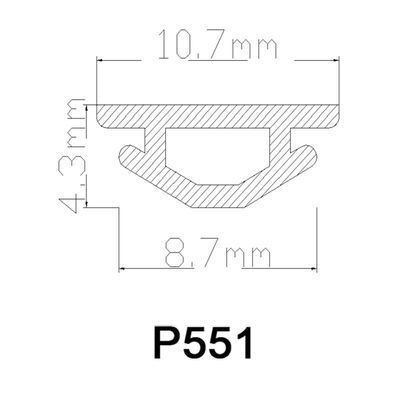 12*5.5mm Rubber de Strookdekking van pvc voor Schroefgroef